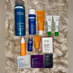 Paula's Choice Skin Care Set Toner Moisturizer Serum SPF Full and Travel Size